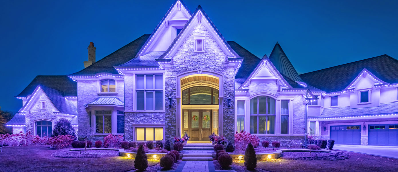 Western Springs IL permanent roofline lighting